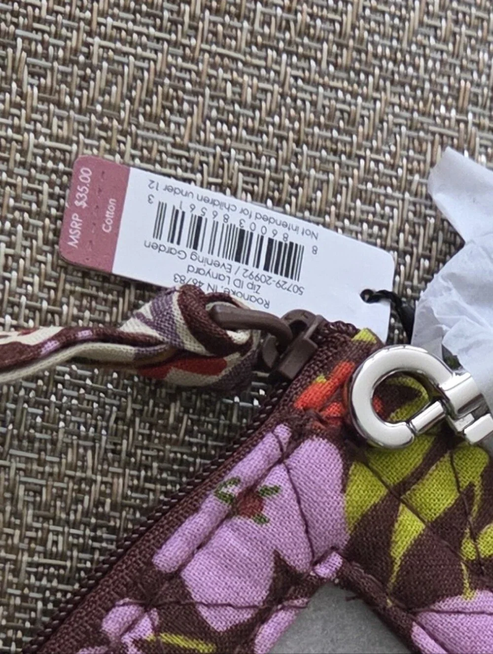 Vera Bradley Zip ID Wristlet with Lanyard